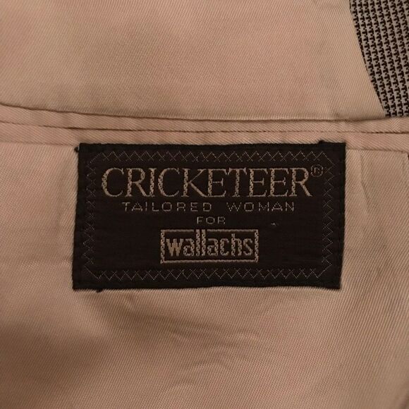 VINTAGE BLACK & WHITE HOUNDSTOOTH by CRICKETEER SIZE 10 MADE IN USA - Picture 6 of 8